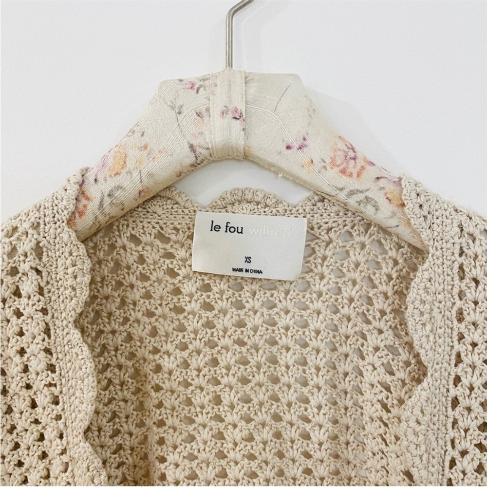 Aritzia Wilfred Le Frou 100% cotton Open knit Cardigan NEW - Picture 9 of 12